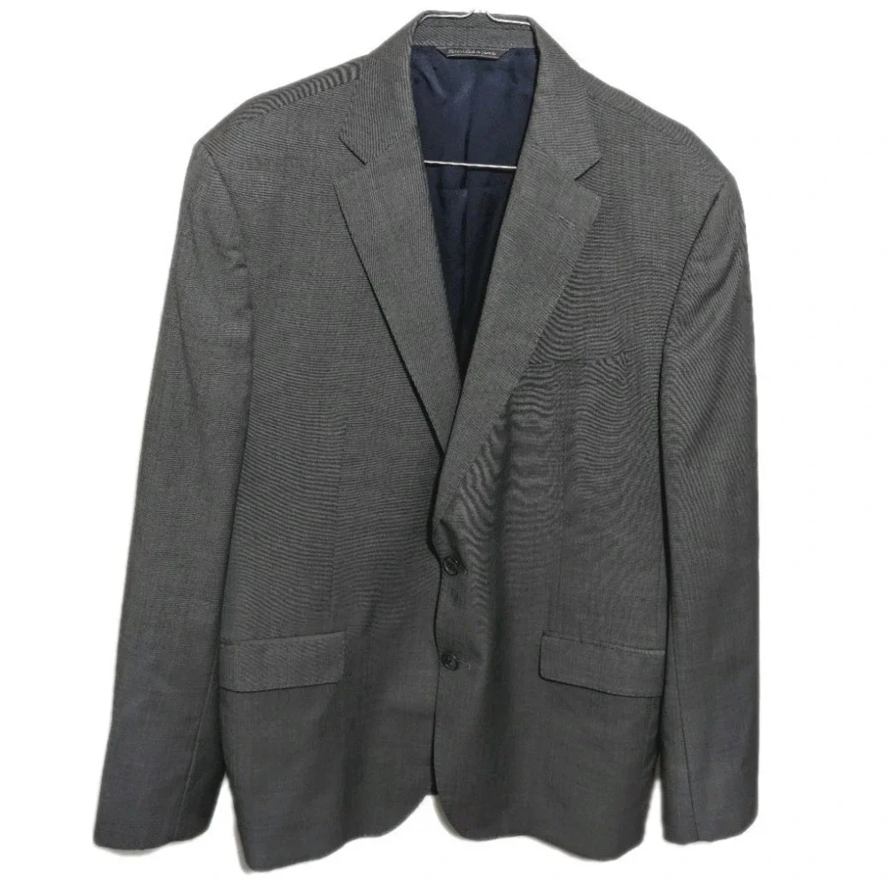 Jack Victor Elite Blazer 46R Gray Sport Coat Made in Canada‎ Mens 2 Button
